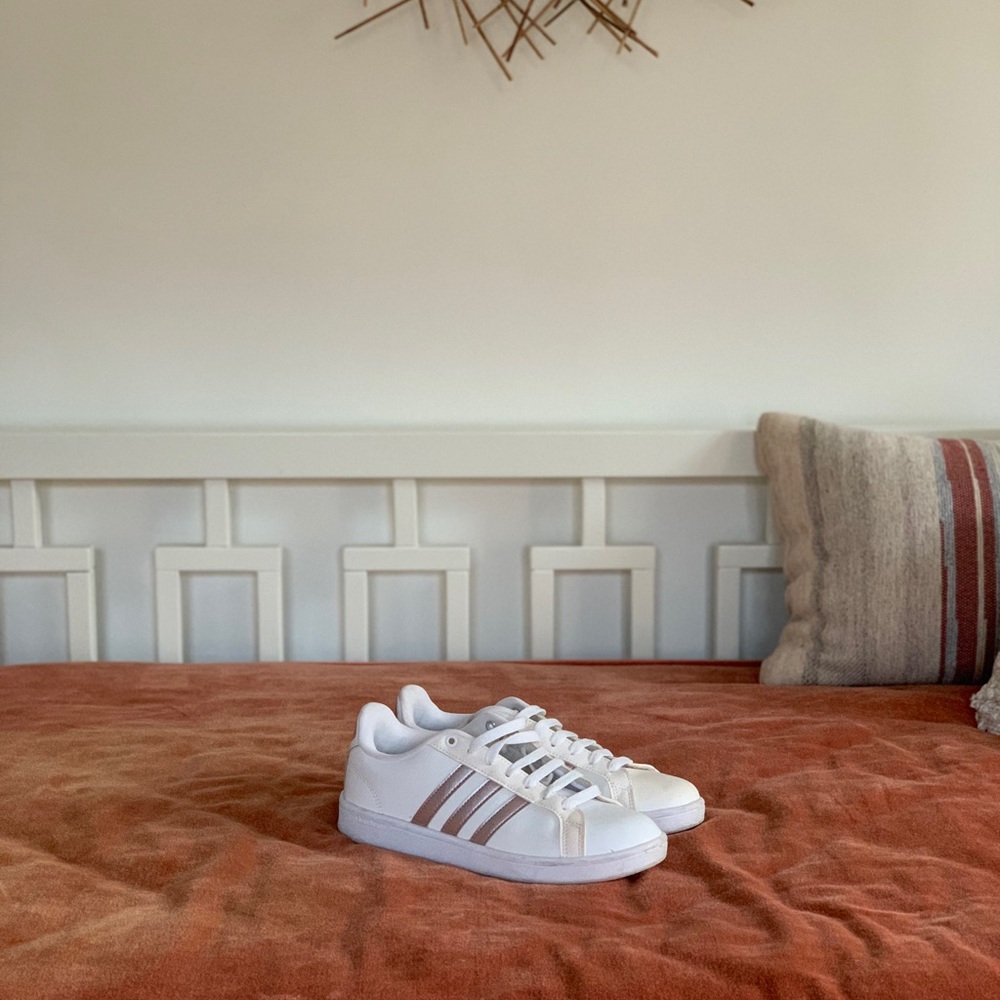 Adidas || rose gold sneakers